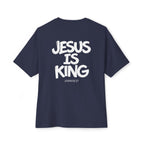 Jesus Is King Oversized Tee — Christian Graphic T‑Shirt  (John 18:37)