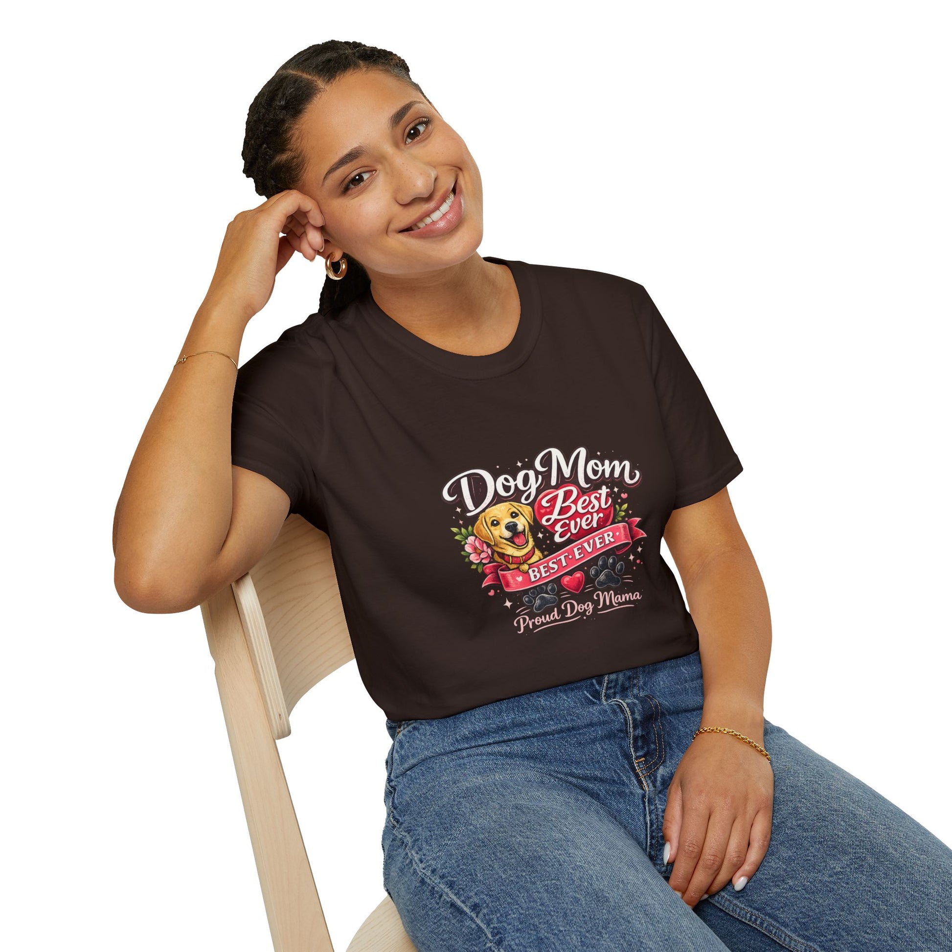 Dog Mom Best Ever T-Shirt — Cute Pet Lover Graphic Tee