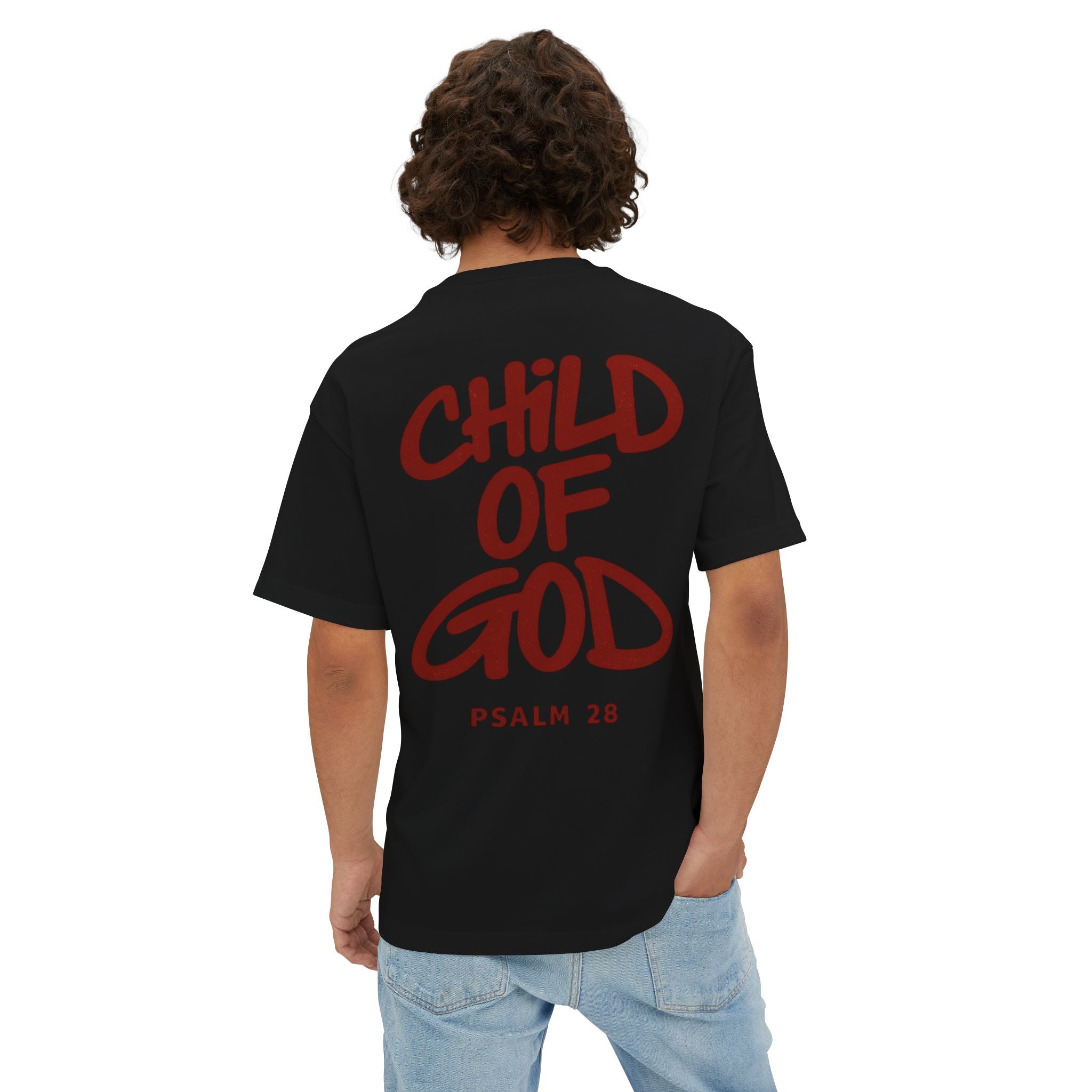 Child of God Tee — Oversized Christian T-Shirt (Psalm 28)