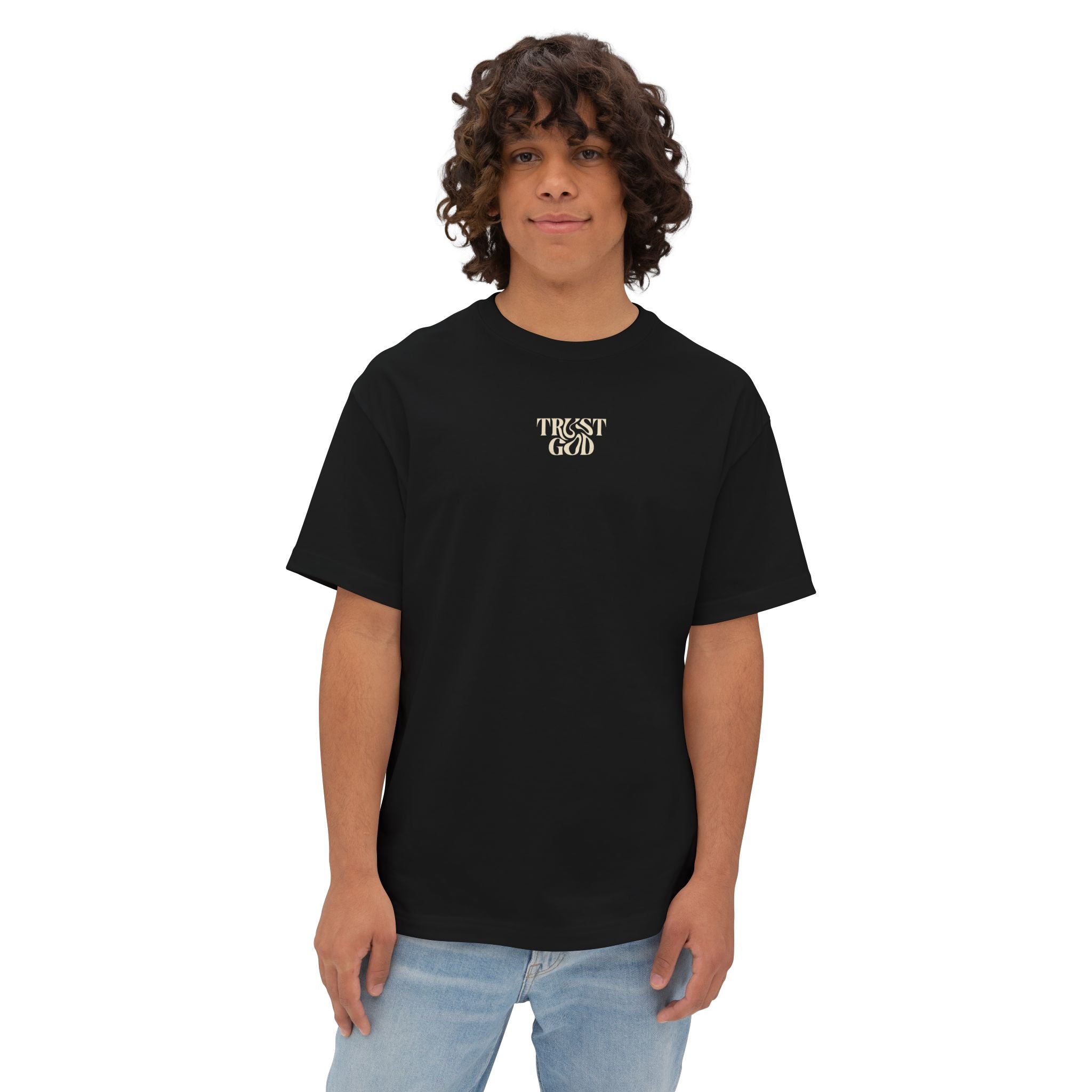 TRUST GOD — EVEN IN FEAR Oversized Christian T-Shirt