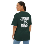 Jesus Is King Oversized Tee — Christian Graphic T‑Shirt  (John 18:37)
