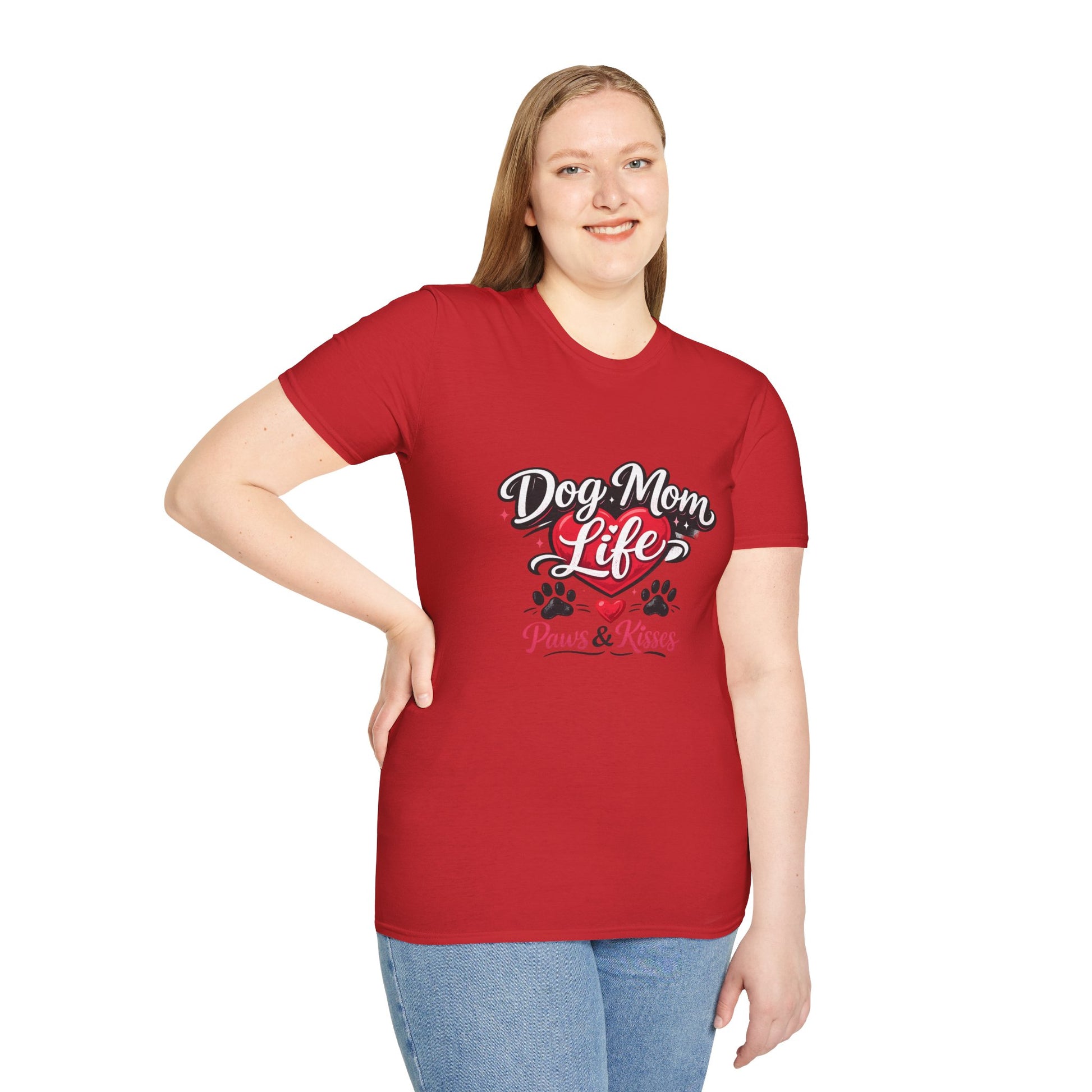Dog Mom Life T-Shirt – "Paws & Kisses" Cute Pet Lover Tee