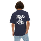 Jesus Is King Oversized Tee — Christian Graphic T‑Shirt  (John 18:37)