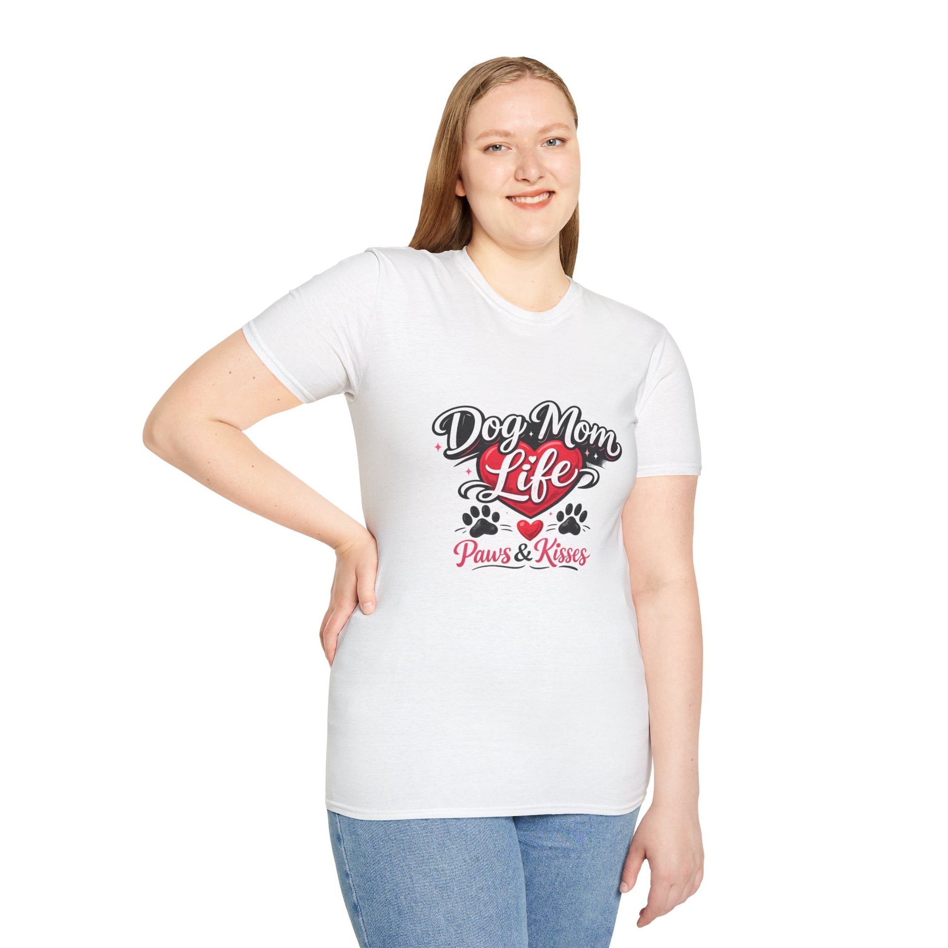 Dog Mom Life T-Shirt – "Paws & Kisses" Cute Pet Lover Tee