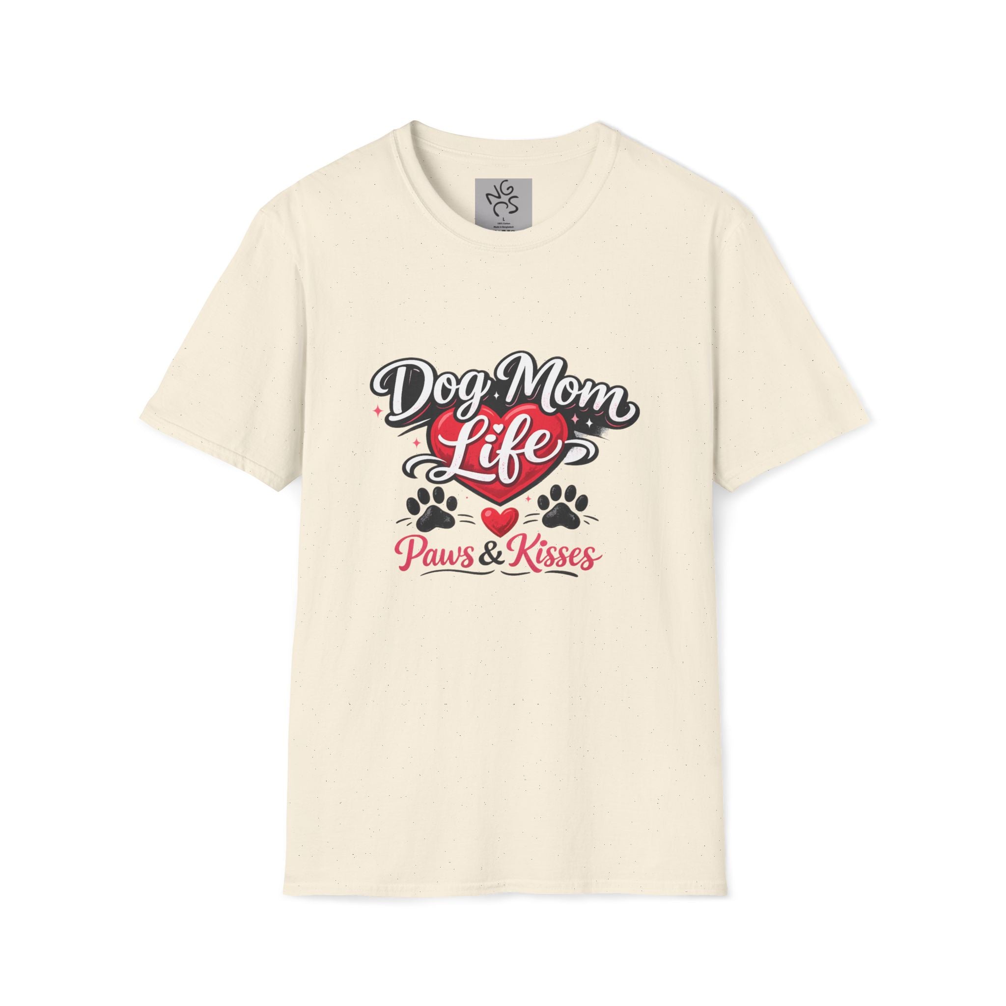 Dog Mom Life T-Shirt – "Paws & Kisses" Cute Pet Lover Tee
