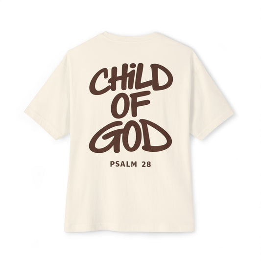Child of God Tee — Oversized Christian T-Shirt (Psalm 28)