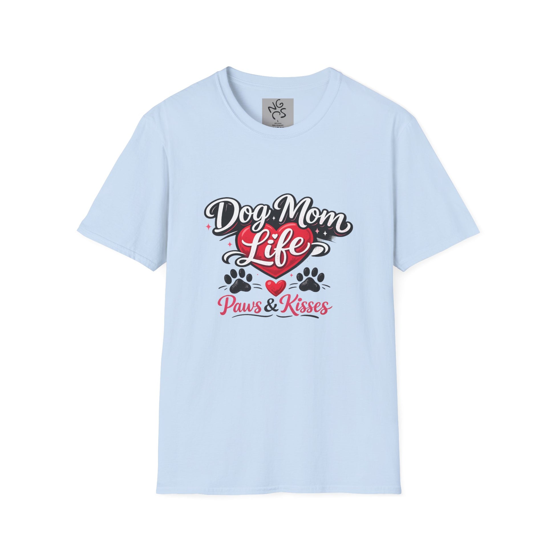 Dog Mom Life T-Shirt – "Paws & Kisses" Cute Pet Lover Tee
