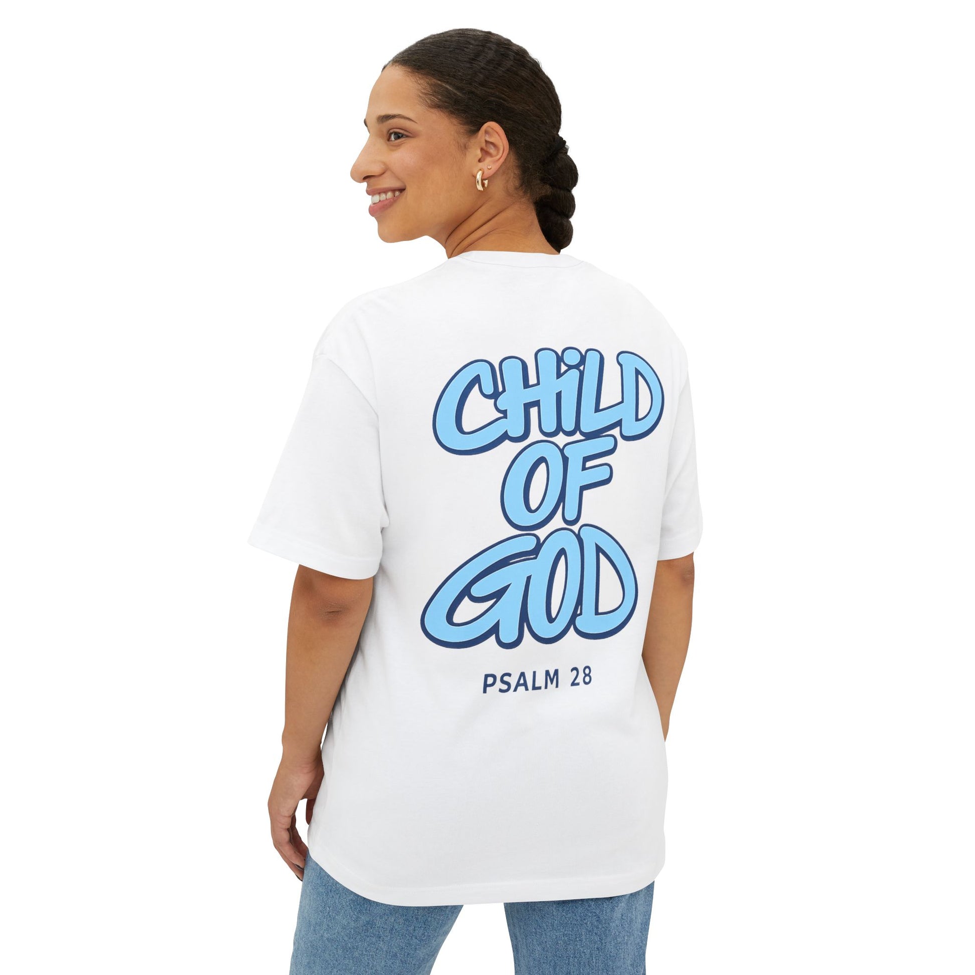 Child of God Tee — Oversized Christian T-Shirt (Psalm 28)
