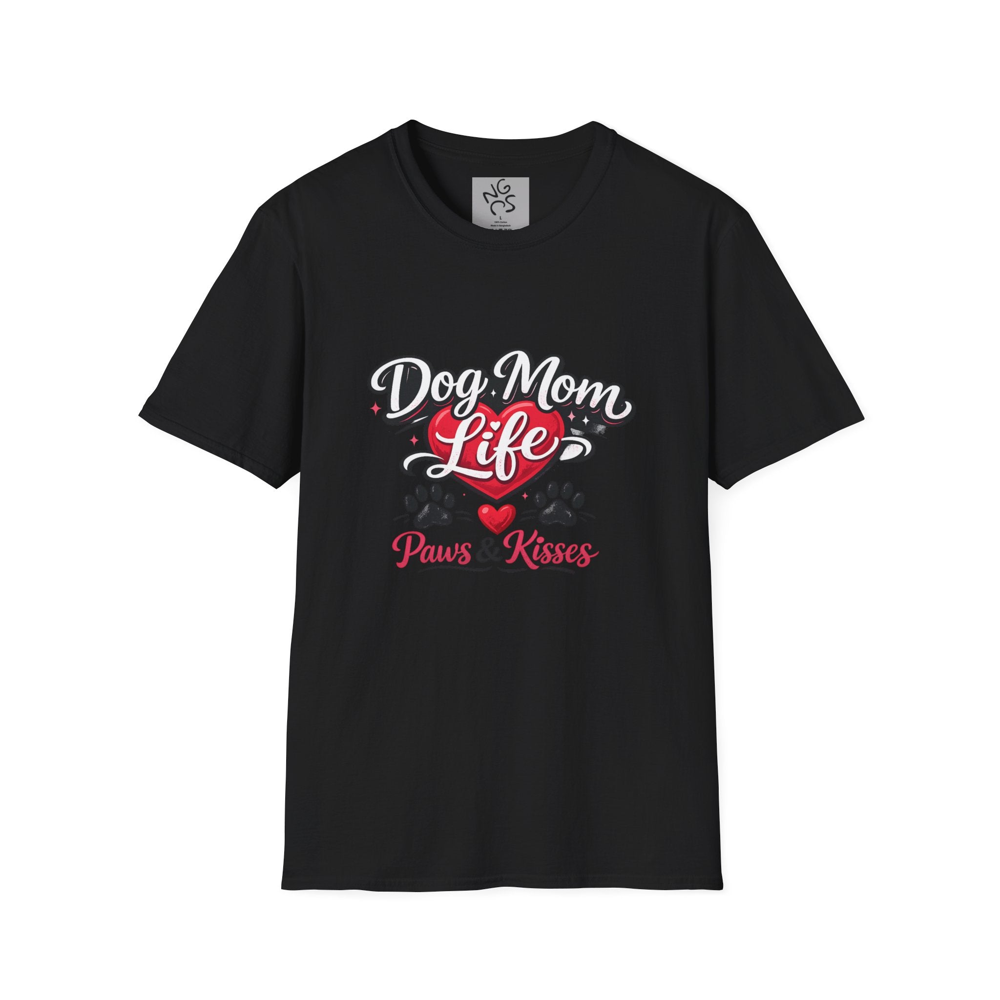 Dog Mom Life T-Shirt – "Paws & Kisses" Cute Pet Lover Tee