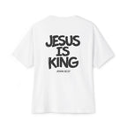 Jesus Is King Oversized Tee — Christian Graphic T‑Shirt  (John 18:37)